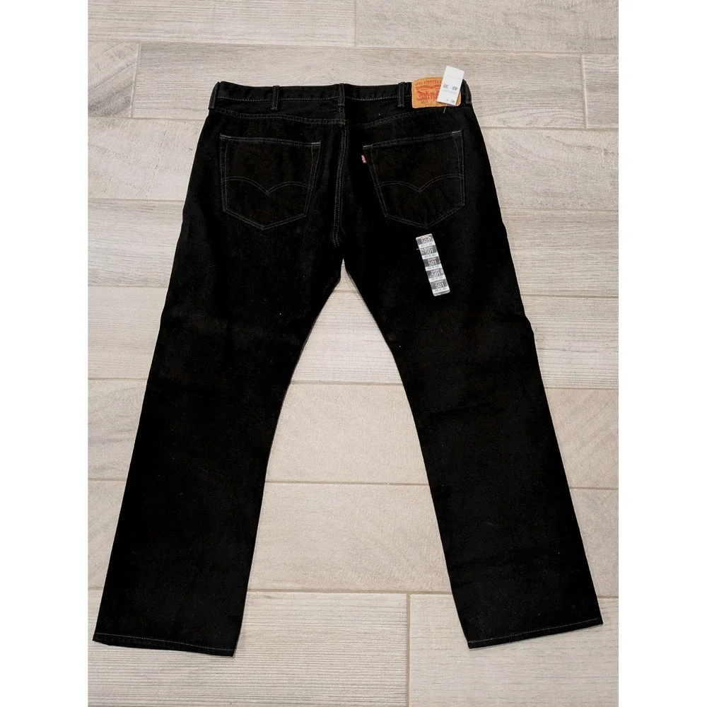 NWT Levi's Men's 501 Original Fit Jean Black 100% Cotton Button Fly